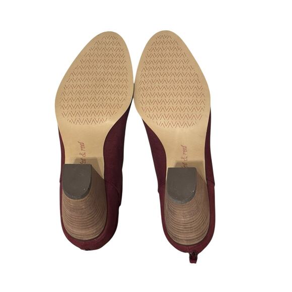 New! Violet & Red Jackson Laser Cut Topline Booties in Burgundy Red - Size 8.5 - Picture 7 of 8